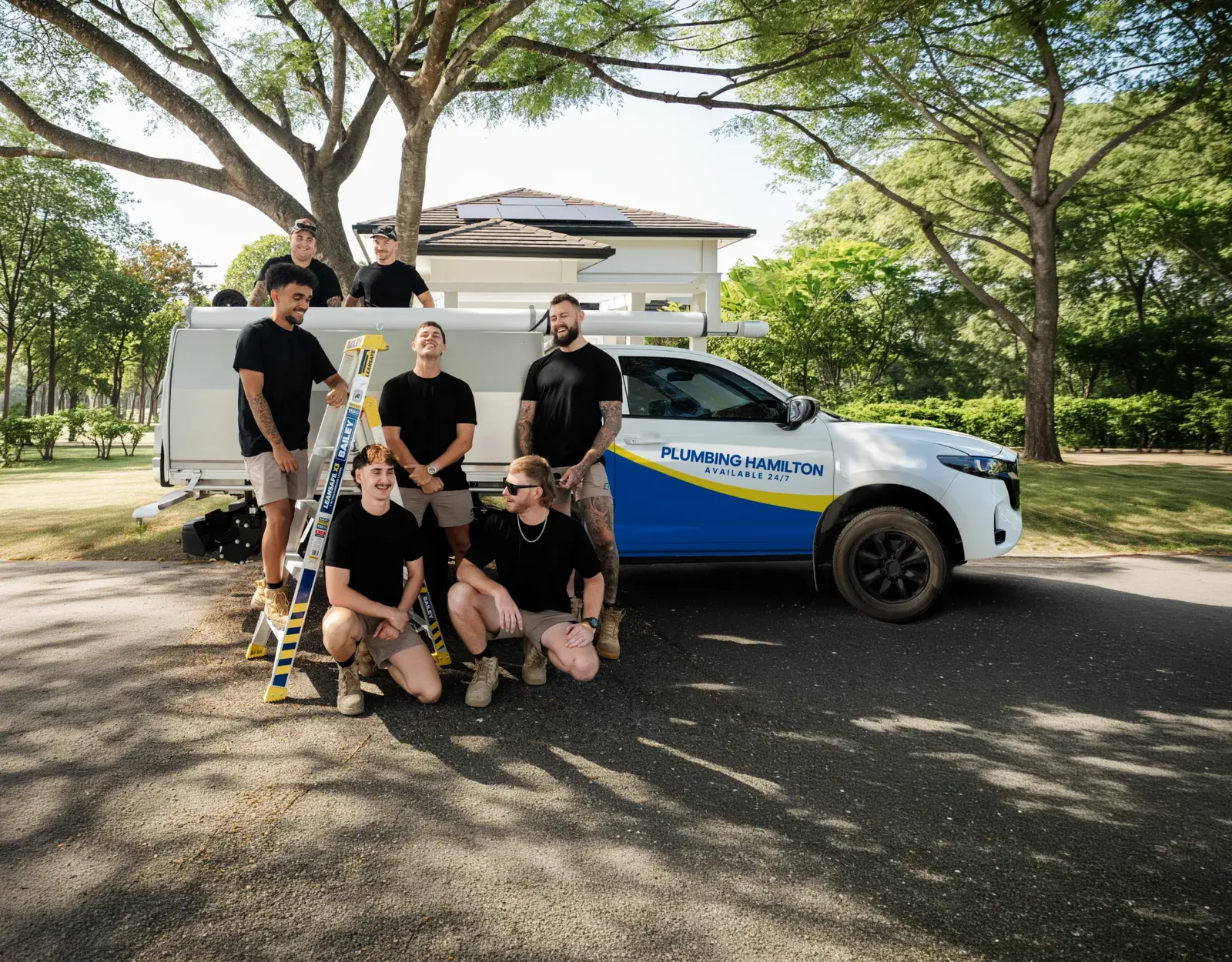 Plumbing Hamilton team and ute