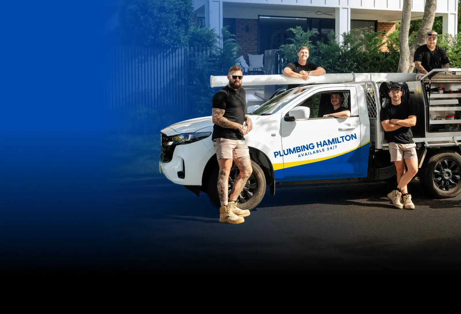 Plumbing Hamilton team with the ute